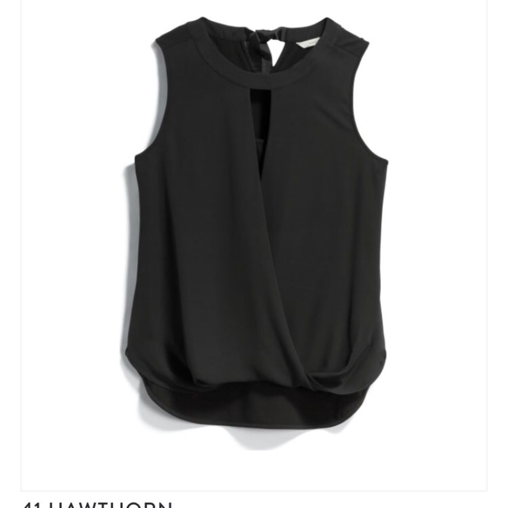 NWOT 41 Hawthorne black sleeveless blouse